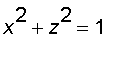 x^2+z^2 = 1